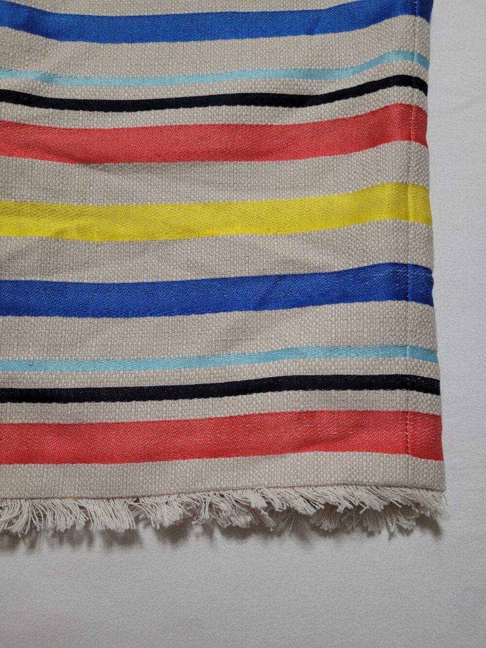 J. Crew Striped Jacquard Knee Length Pencil Skirt Frayed Hem Size 6 Preppy - Picture 5 of 12
